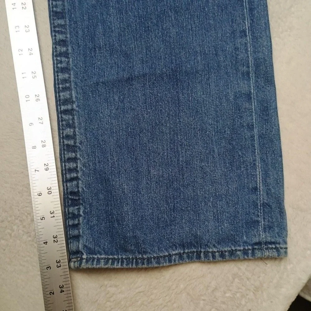 True Religion Jeans Men 38x34 Blue Straight Light Wash Billy Super T Embroidered